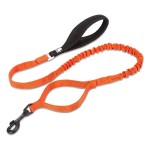 Smycz dla psa z amortyzatorem Adventure Truelove pomarańczowa – elastyczna, neoprenowa rączka, 120–160 cm