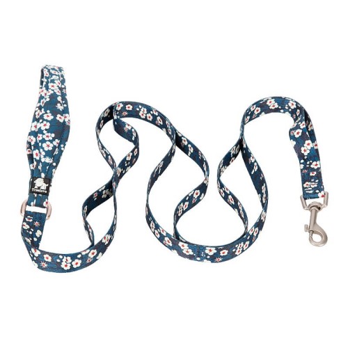 Smycz-dla-psa-Truelove-Blossom-granatowo-biala