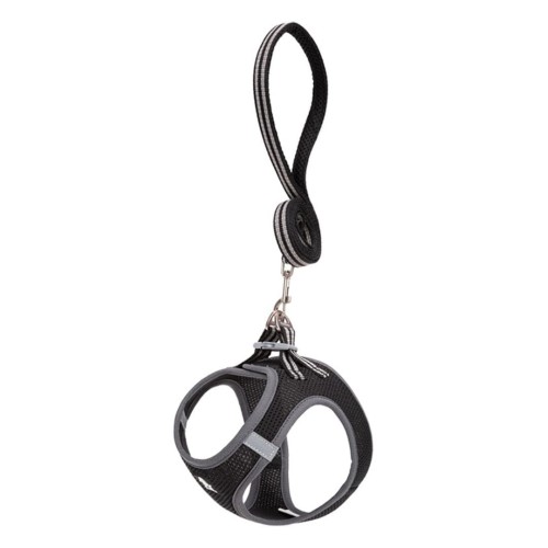 Szelki-smycz-dla-malego-psa-i-kota-Truelove-Mini-Mesh-czarne
