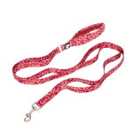 Smycz Truelove Blossom dla psa czerwono-biała 140 cm – mocna i wygodna z neoprenową rączką