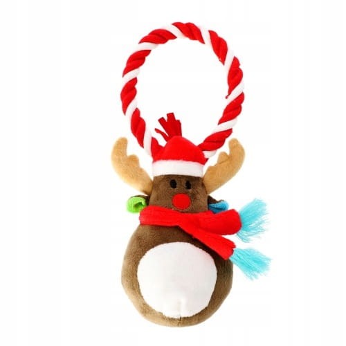 Pluszowy renifer ze sznurem do przeciągania