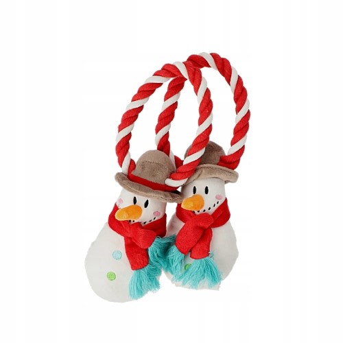 Świąteczny bałwan na sznurze do przeciągania