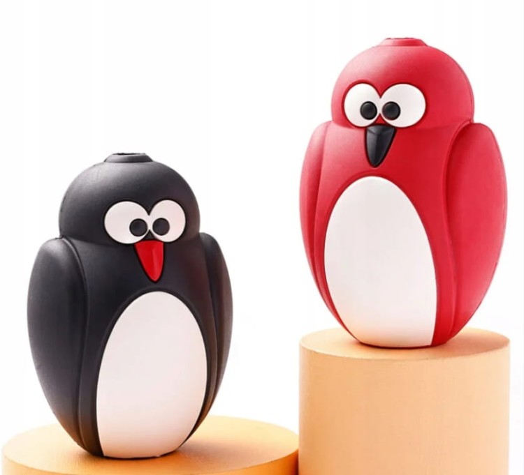 Zabawka na przysmaki Truelove Penguin – naturalna guma, otwory na smakołyki, spowalnia jedzenie