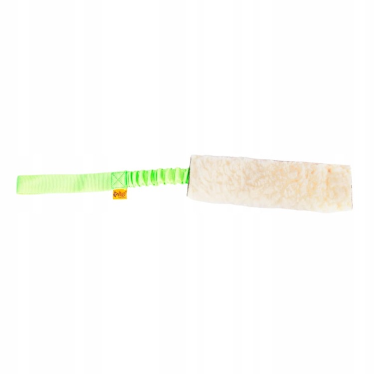 Szarpak z wełny owczej z rączką Bungee Dingo – amortyzuje szarpnięcia, 44 cm, trening i zabawa