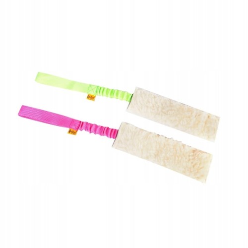 Szarpak z wełny owczej z rączką Bungee Dingo – amortyzuje szarpnięcia, 44 cm, trening i zabawa