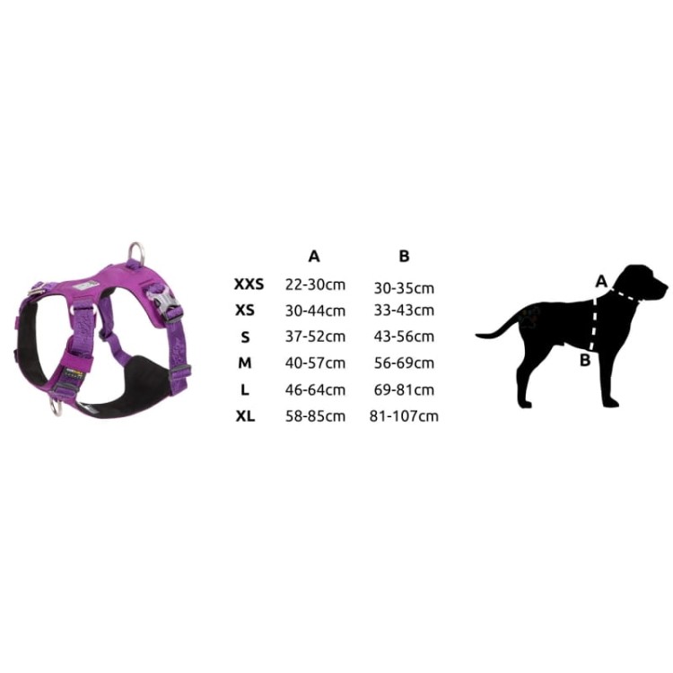 Szelki-dla-psa-easy-walk-wodoodporne-Truelove-Adventure-Soft-fioletowe