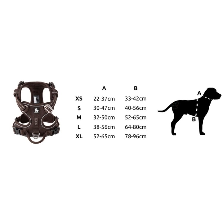 Szelki-dla-psa-easy-walk-Front-Line-Premium-brazowe