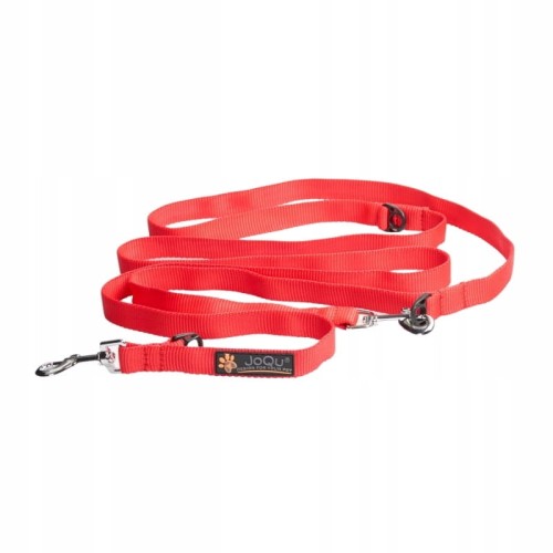 Smycz-przepinana-dla-psa-JoQu-Classic-Long-Leash-czerwona-250 cm