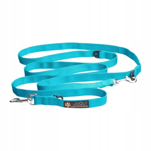 Smycz-przepinana-dla-psa-JoQu-Classic-Long-Leash-turkusowa-250 cm