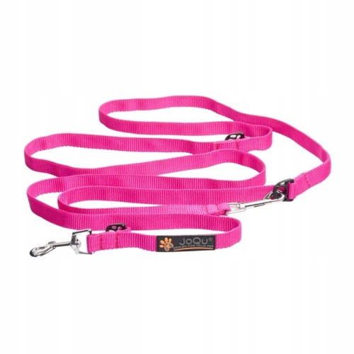 Smycz-przepinana-dla-psa-JoQu-Classic-Long-Leash-rozowa-250 cm