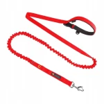 Smycz do biegania z psem z amortyzatorem JoQu® Two Runners 295cm – czerwona