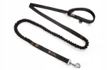 Smycz do biegania z psem z amortyzatorem JoQu® Two Runners 295 cm – czarna