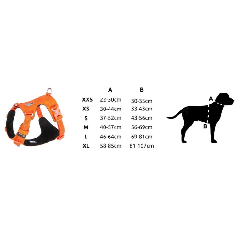 Szelki-dla-psa-easy-walk-wodoodporne-Truelove-Adventure-Soft-pomaranczowe