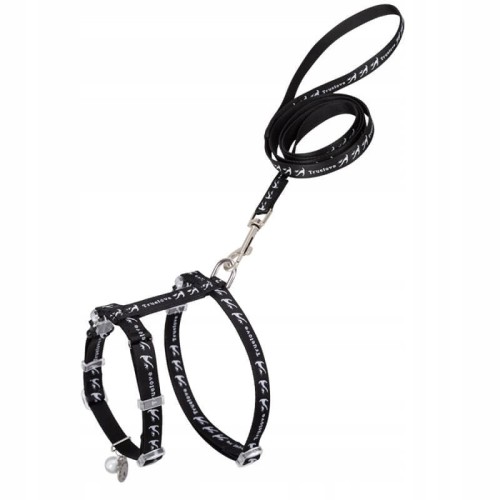 Szelki i smycz dla kota, regulowane Truelove Locust czarne