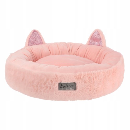 Legowisko dla psa miniaturowego / kota HugMe okrągłe 50CM różowe miekkie