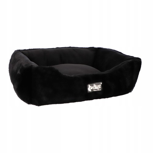 Legowisko dla psa miniaturowego / kota HugMe 50x40x15cm czarne , miękkie