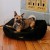 Legowisko dla psa miniaturowego / kota HugMe 50x40x15cm czarne , miękkie
