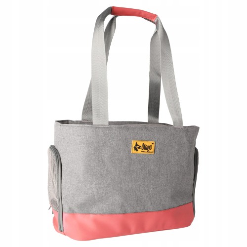 Torba transportowa dla małego psa/kota Dingo szaro-różowa