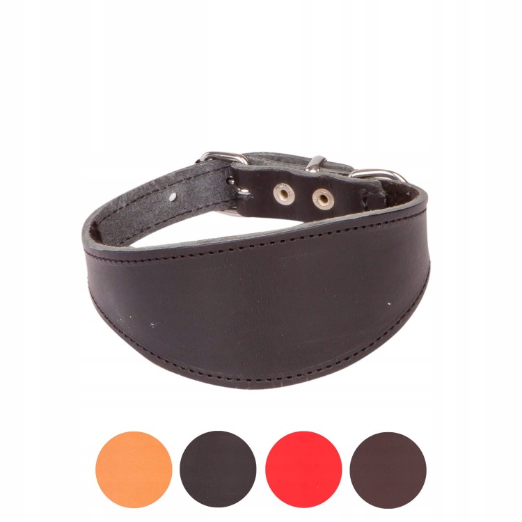 Obroza-skorzana-dla-psa-charta–DINGO-Classic