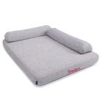 Legowisko ortopedyczne dla psa Truelove Sofa – pianka memory, wysokie boki, zdejmowany pokrowiec (jasnoszare)