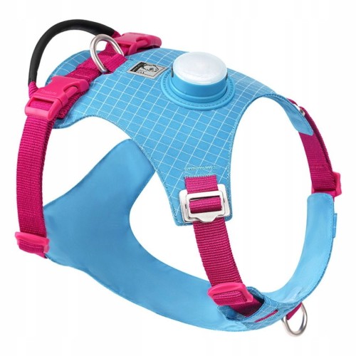 Szelki-dla-psa-guard-easy-walk-lampka-LED-Treulove-Tracker-niebieskie