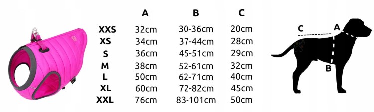 kurtka-ocieplana-dla psa-Truelove-Seal-rozowa