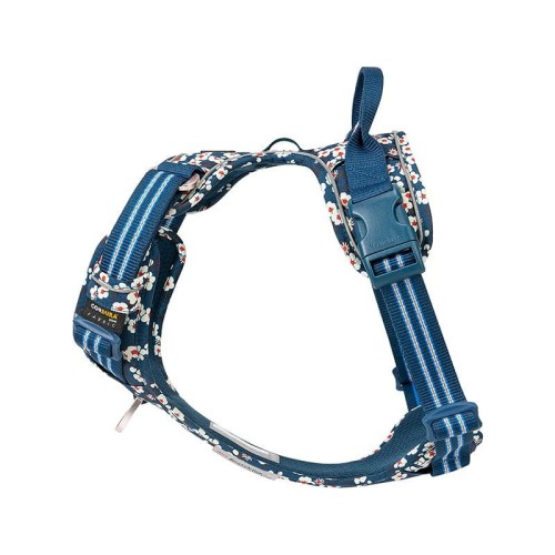 Szelki-dla-psa-easy-walk-Truelove-Front-Line-Blossom-granatowo-biale