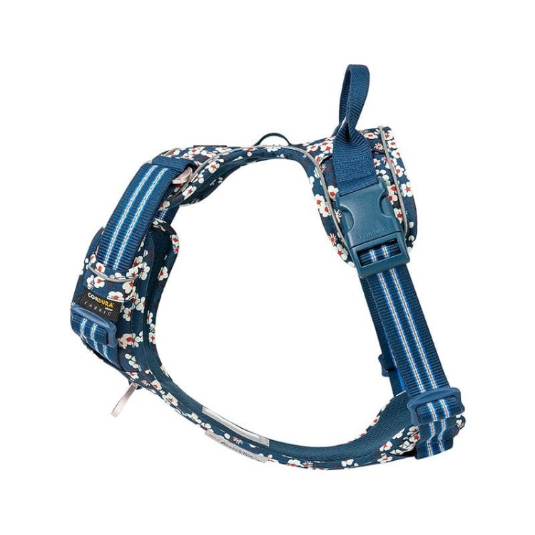 Szelki-dla-psa-easy-walk-Truelove-Front-Line-Blossom-granatowo-biale