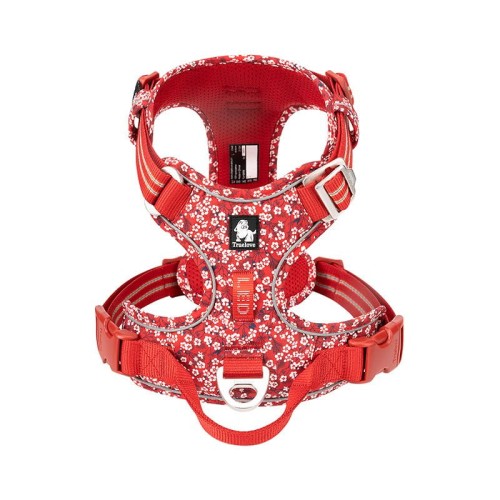 Szelki-dla-psa-easy-walk-Truelove-Front Line-Blossom-czerwono-biale
