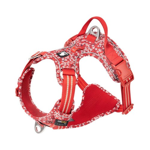 Szelki-dla-psa-easy-walk-Truelove-Front Line-Blossom-czerwono-biale