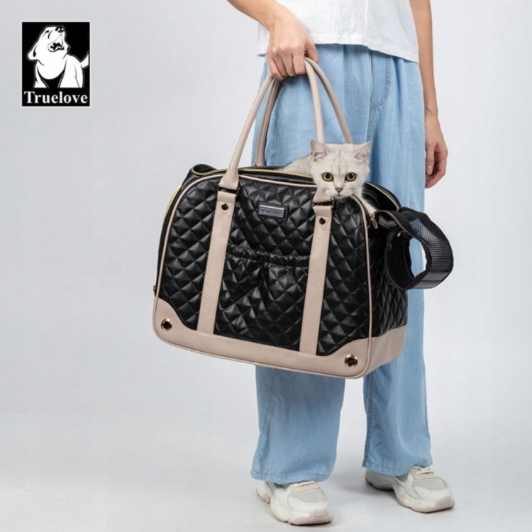 Torba-transporter-dla-malego-psa-i-kota-Truelove-Glamour–czarna