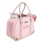 Torba transporter dla małego psa i kota Truelove Glamour – różowa
