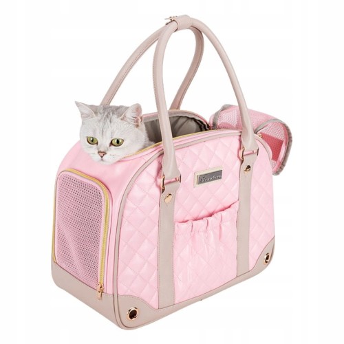 Torba-transporter-dla-malego-psa-i-kota-Truelove-Glamour–rozowa