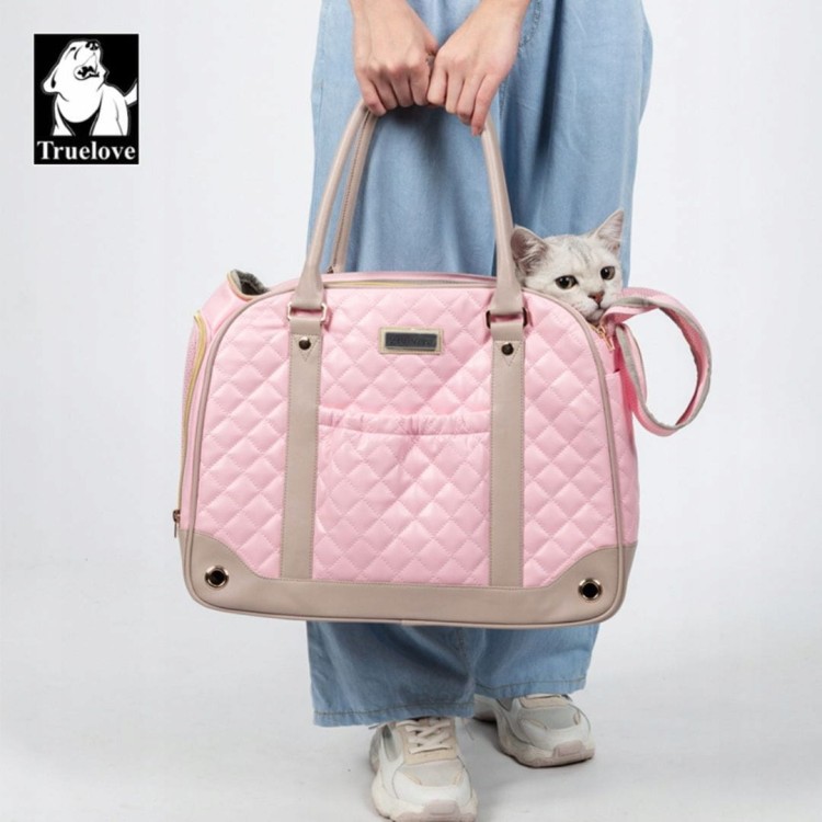 Torba-transporter-dla-malego-psa-i-kota-Truelove-Glamour–rozowa