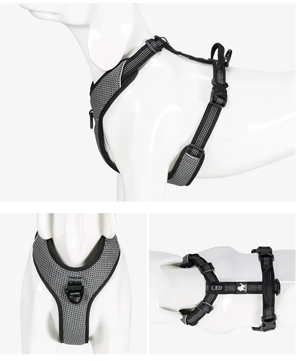 Szelki-dla-psa-guard-Truelove-Lumen-czarne