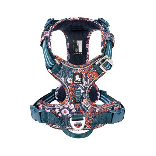 Szelki-dla-psa-easy-walk-Truelove-Premium-Blossom-granatowo-czerwone