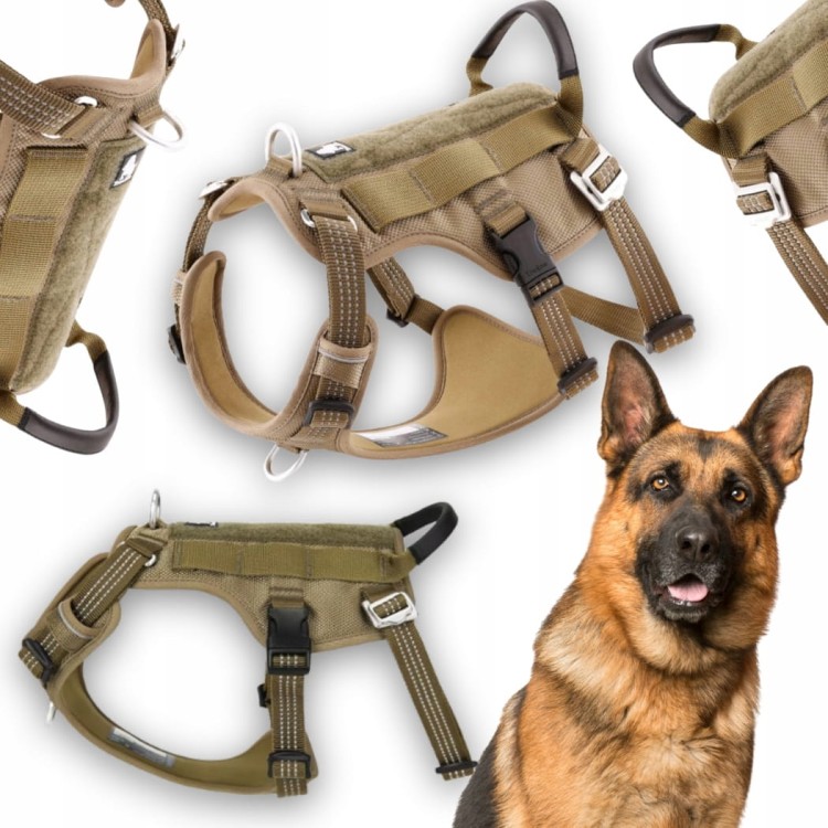 Szelki-antyucieczkowe-dla-psa-Truelove-Safe-Hiking-khaki