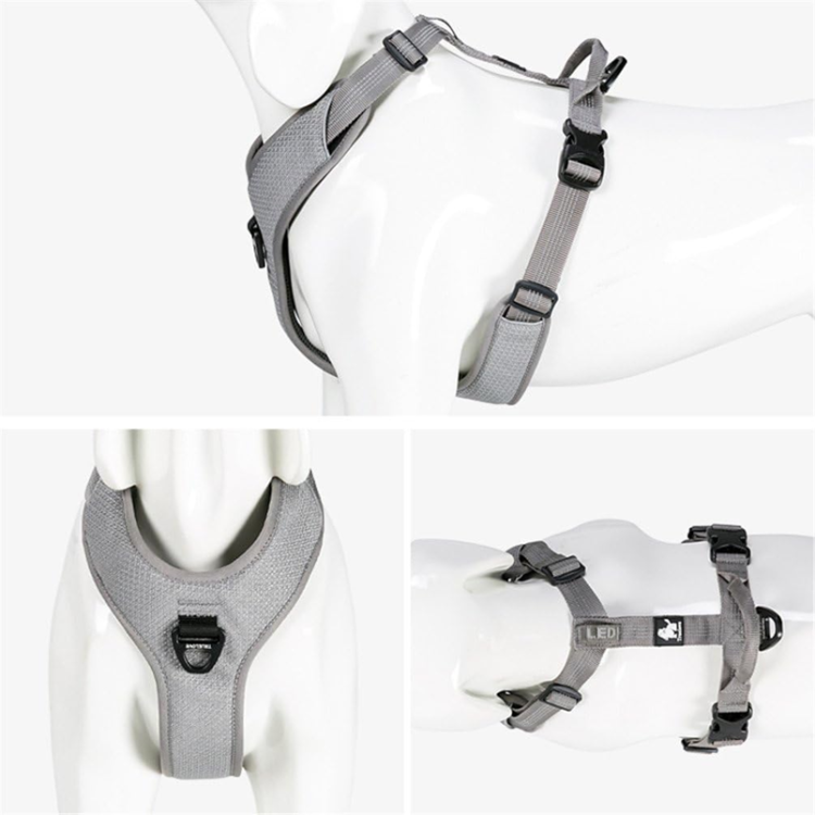 Szelki-guard-easy-walk-dla-psa-Truelove-Lumen-szare