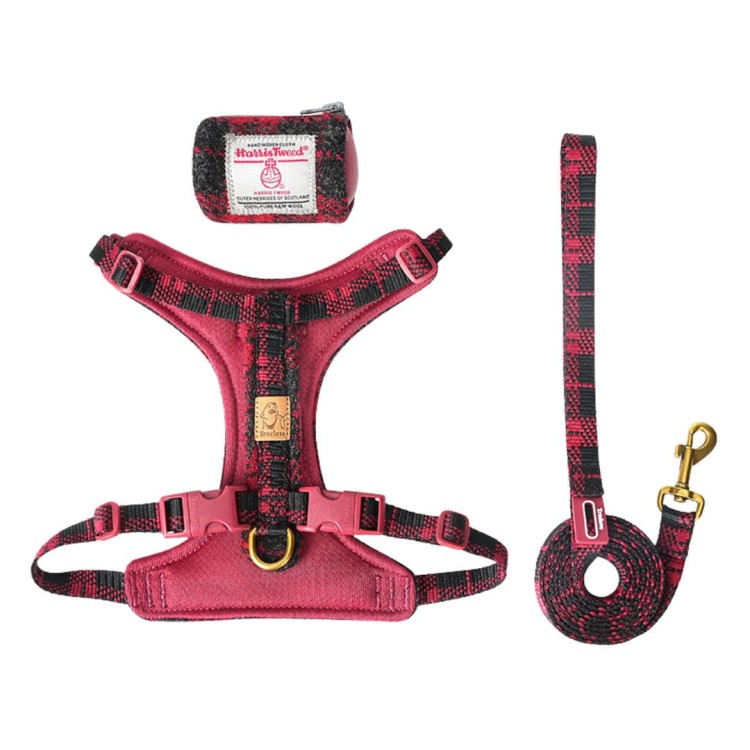 Szelki-i-smycz-etui-dla-malego-psa-Truelove-Harris-Tweed-czerwona-krata(2).jpg