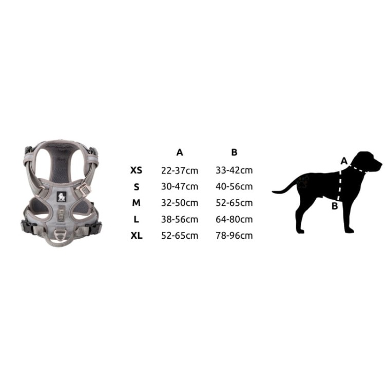 Szelki-guard-easy-walk-dla-psa-Truelove-Front-Line-Premium-szare