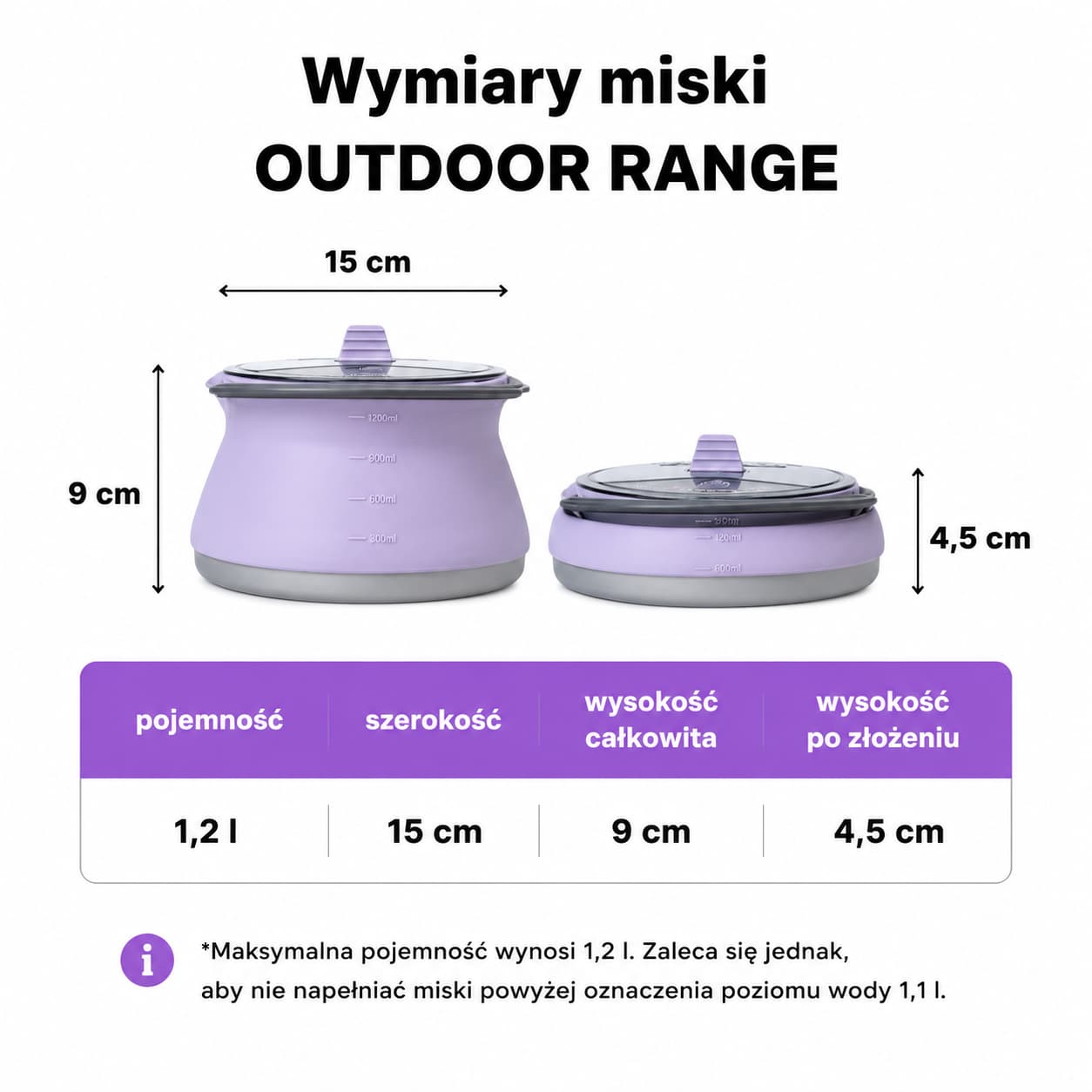 Miska turystyczna DAQQAB Outdoor Range silikon spożywczy