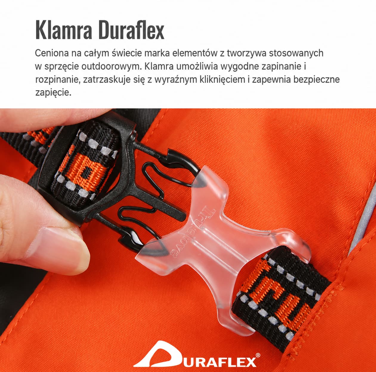 Klamra Duraflex w kurtce zimowej Truelove Eco