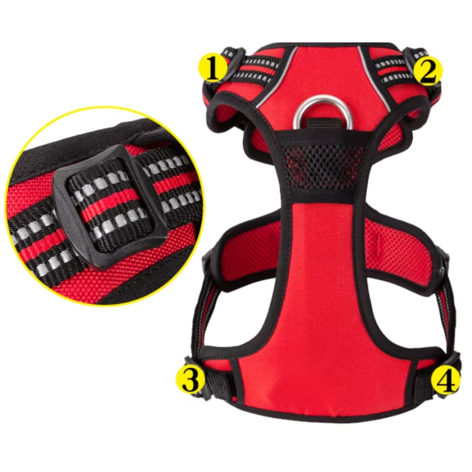 Szelki Truelove Front Line Premium czerwono-czarne Easy Walk z regulacją