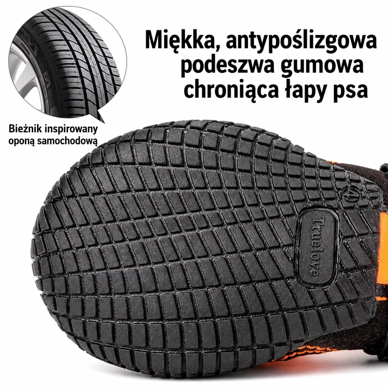 Antypoślizgowa podeszwa buta dla psa Truelove Long Distance limonkowego