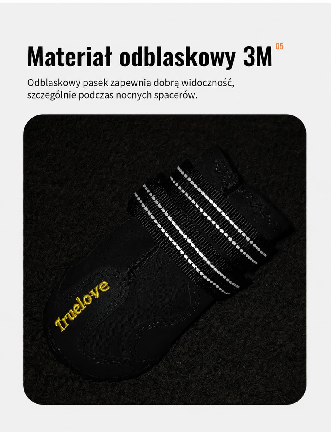 Odblaskowy element PU w bucie dla psa Truelove Travel