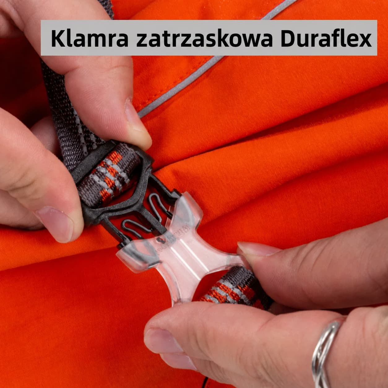 Klamra zatrzaskowa Duraflex w kurtce Winhyepet Extreme