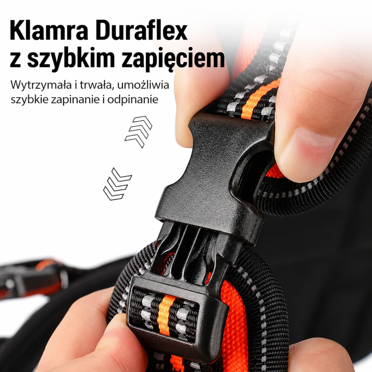 Klamra Duraflex z szybkim zapięciem w szelkach dla psa Truelove Security