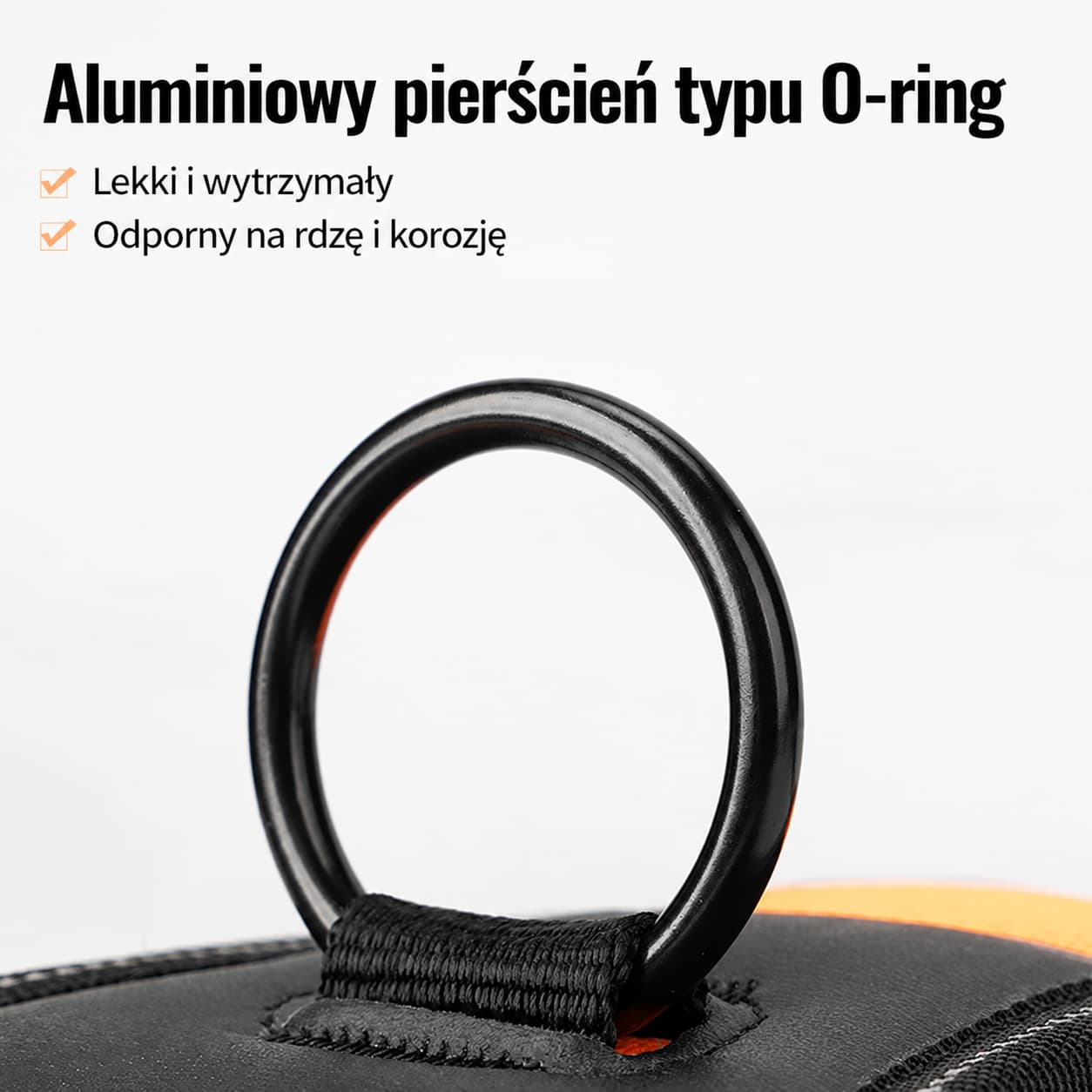 Aluminiowy pierścień typu O-ring w szelkach dla psa Truelove Security